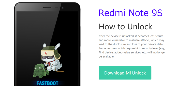 Xiaomi Redmi Note 9S Unlock